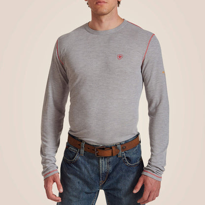 Ariat Long Sleeve FR Polartec Base layer Light Gray