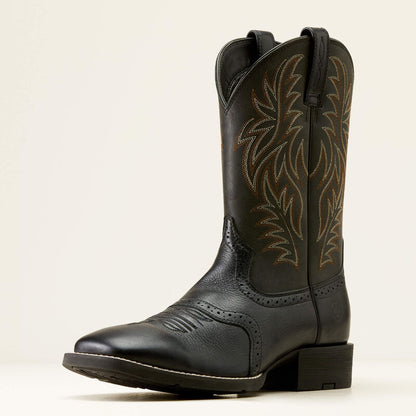 Ariat Sport Wide Square Toe Black Deertan