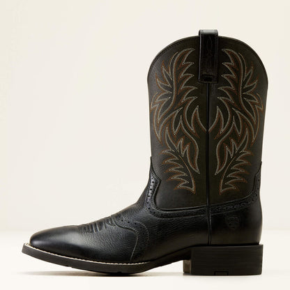 Ariat Sport Wide Square Toe Black Deertan
