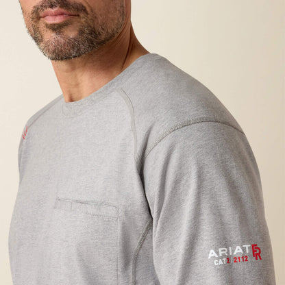 Ariat Long Sleeve FR Air Crew Silver Fox Heather