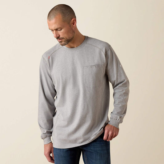 Ariat Long Sleeve FR Air Crew Silver Fox Heather