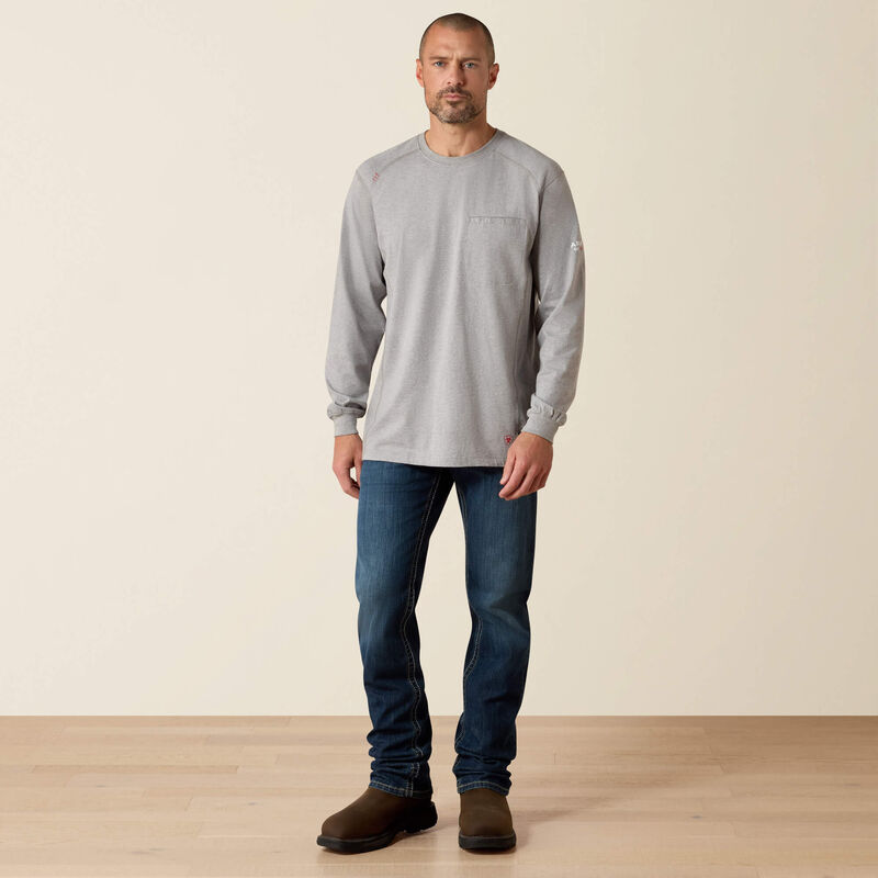 Ariat Long Sleeve FR Air Crew Silver Fox Heather