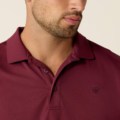 Ariat Mens Tek Polo Maron