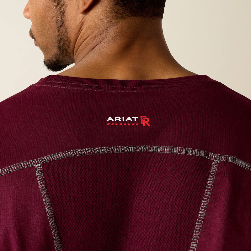 Ariat Long Sleeve FR AC Crew T-Shirt Malbec