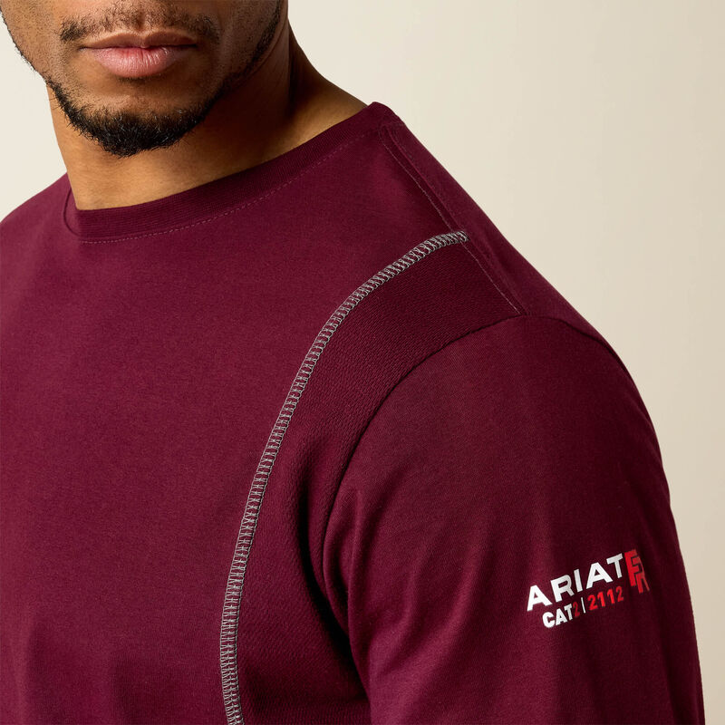 Ariat Long Sleeve FR AC Crew T-Shirt Malbec