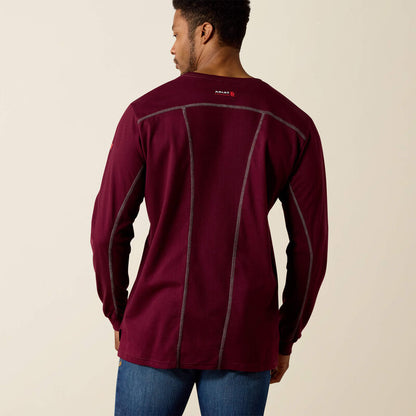 Ariat Long Sleeve FR AC Crew T-Shirt Malbec