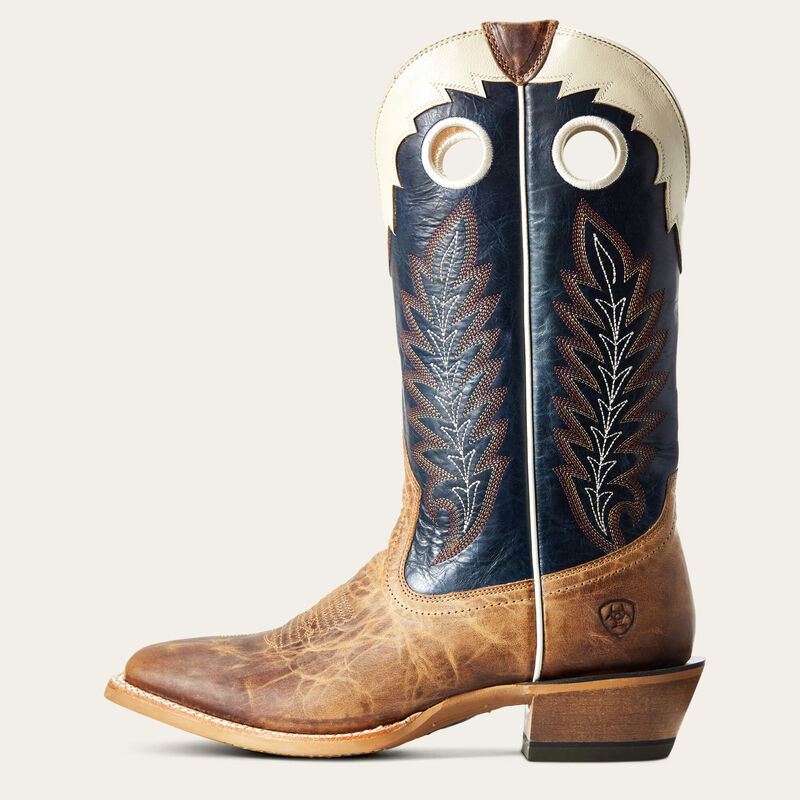 Ariat Real Deal Wide Square Toe Cowboy Boot Dusted Wheat