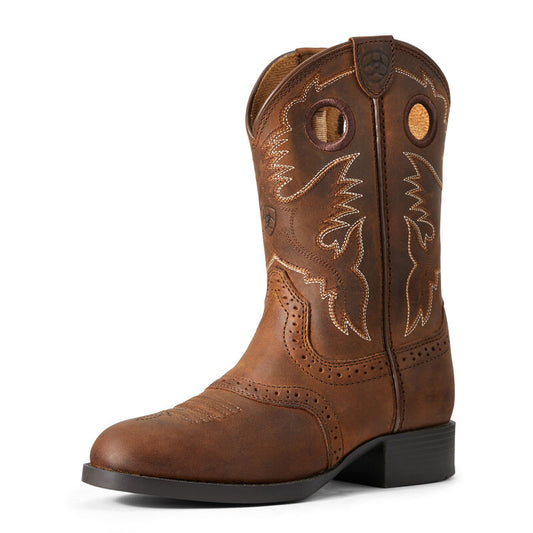 Ariat Heritage Stockman Distressed Brown U Toe