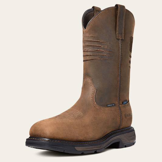 Ariat Workhog XT Patriot Distressed Brown Composite Toe Waterproof EH
