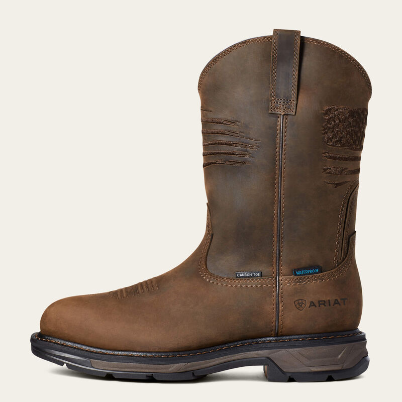 Ariat Workhog XT Patriot Distressed Brown Composite Toe Waterproof EH