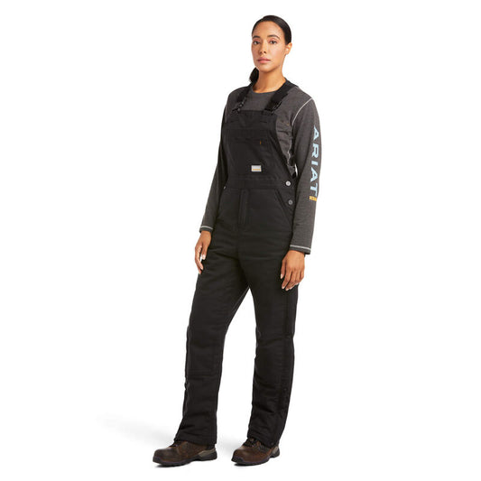 Ariat Ladies Rebar Dura Canvas Unlined Bib Black