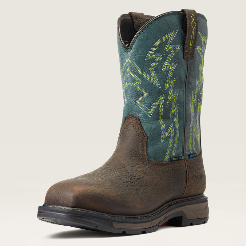 Ariat Workhog XT BOA Bruin Brown/Dark Forest Composite Toe Waterproof EH