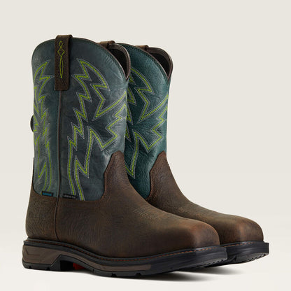Ariat Workhog XT BOA Bruin Brown/Dark Forest Composite Toe Waterproof EH