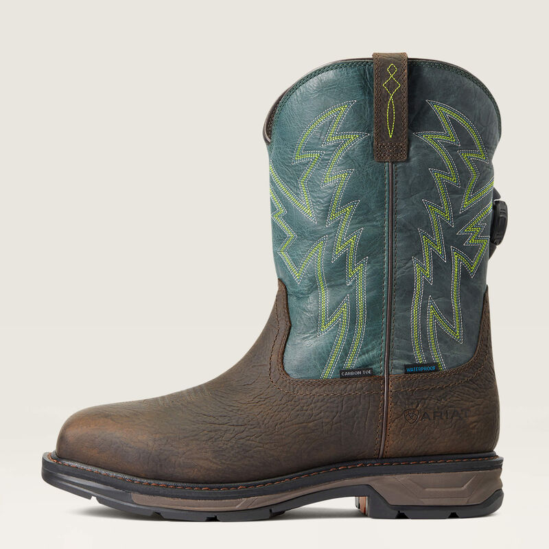 Ariat Workhog XT BOA Bruin Brown/Dark Forest Composite Toe Waterproof EH