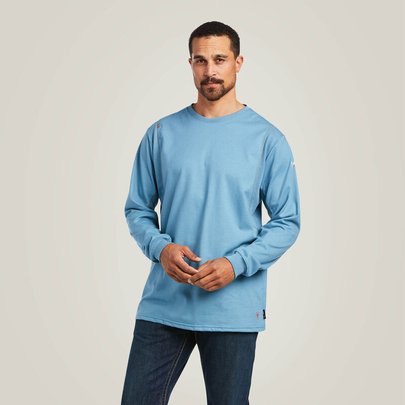 Ariat Long Sleeve FR AC Crew Steel Blue