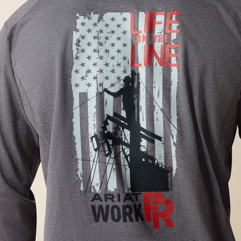 Ariat FR Life on the Line Long Sleeve Shirt Charcoal Heather