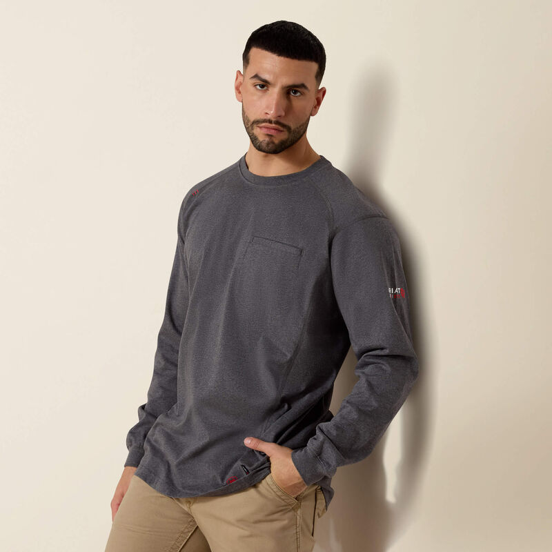 Ariat FR Life on the Line Long Sleeve Shirt Charcoal Heather