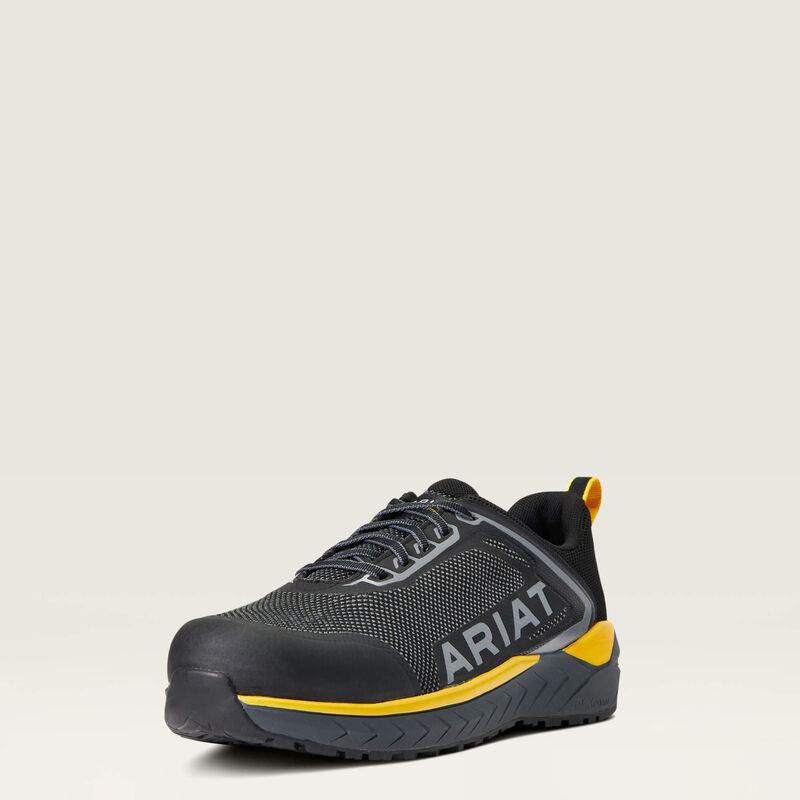 Ariat Outpace Charcoal/Blazing Yellow Composite Toe SD