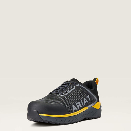 Ariat Outpace Charcoal/Blazing Yellow Composite Toe SD