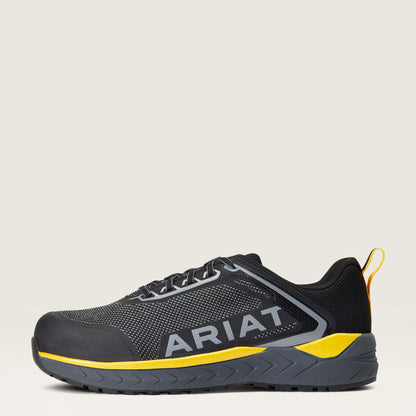 Ariat Outpace Charcoal/Blazing Yellow Composite Toe SD