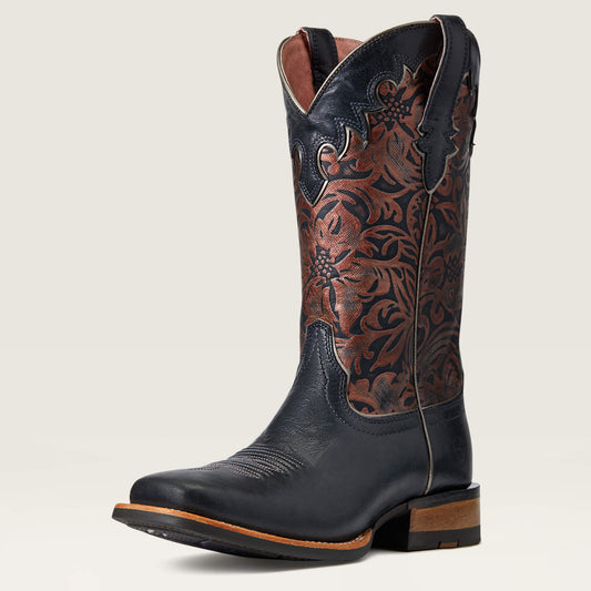 Ariat Fiona Midnight/Black Floral Embossed