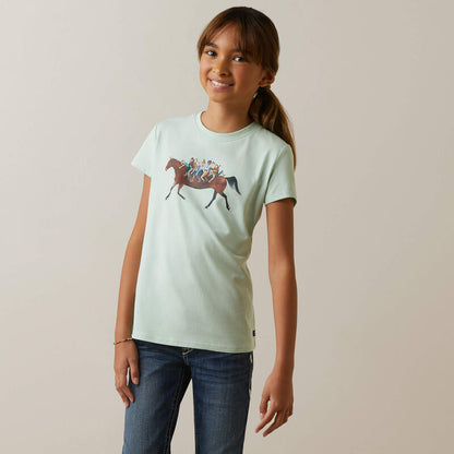 Ariat Kids Harmony Short Sleeve Aqua Foam