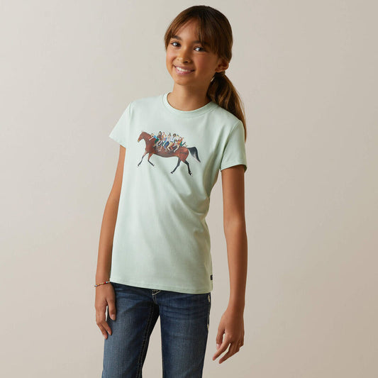 Ariat Kids Harmony Short Sleeve Aqua Foam