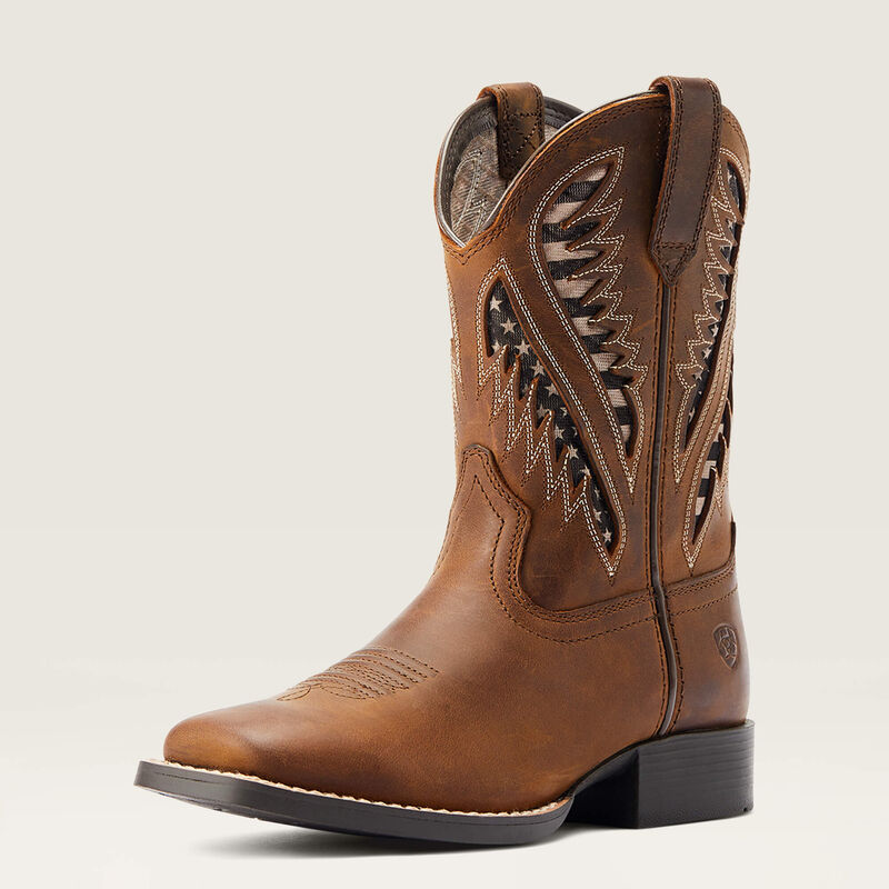 Ariat Kids Quickdraw Venttek Distressed Tan/Flag