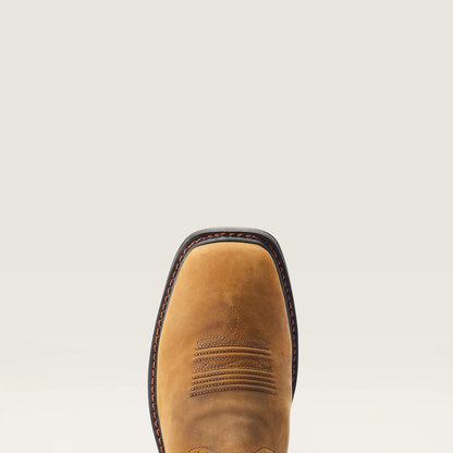 Ariat Sierra Shock Shield Waterproof Work Boot Distressed Brown