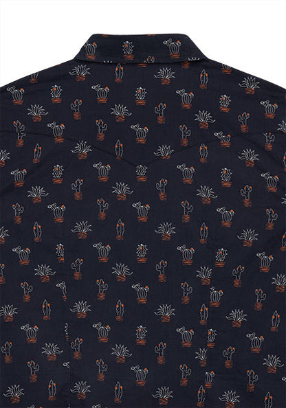 Tin Haul Cactus Print Long Sleeve Snap Shirt