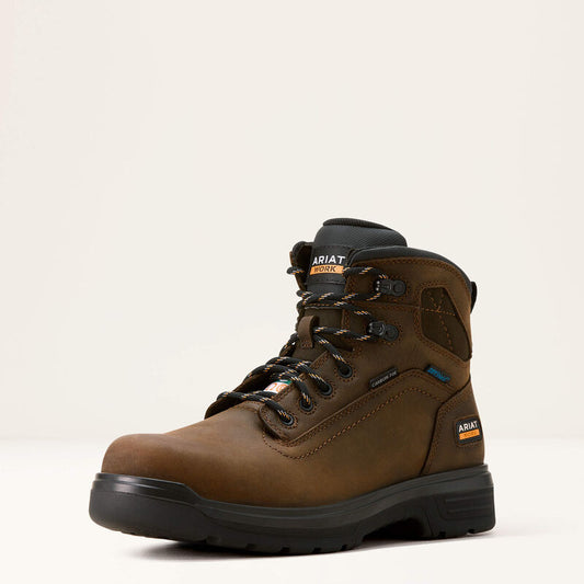 Ariat Turbo 6" Rich Brown CSA Waterproof Carbon Toe Waterproof Work Boot EH