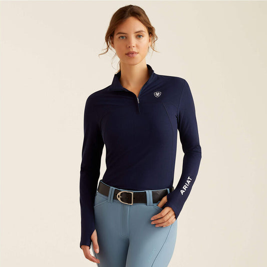 Ariat Lowell 3.0 1/4 Zip Baselayer Navy Eclipse