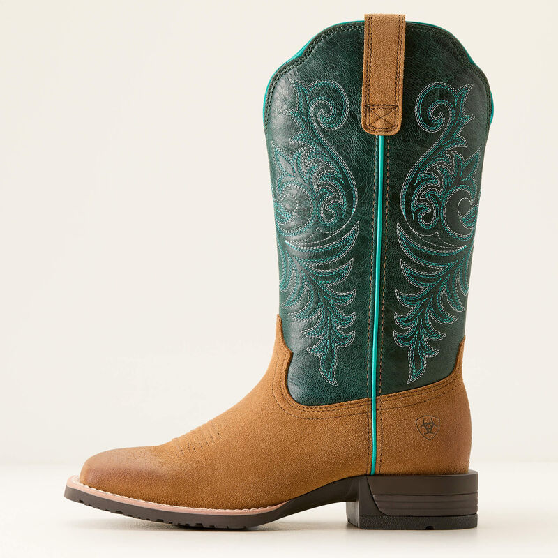 Ariat Hybrid Ranch Time Acorn Roughout / Teal
