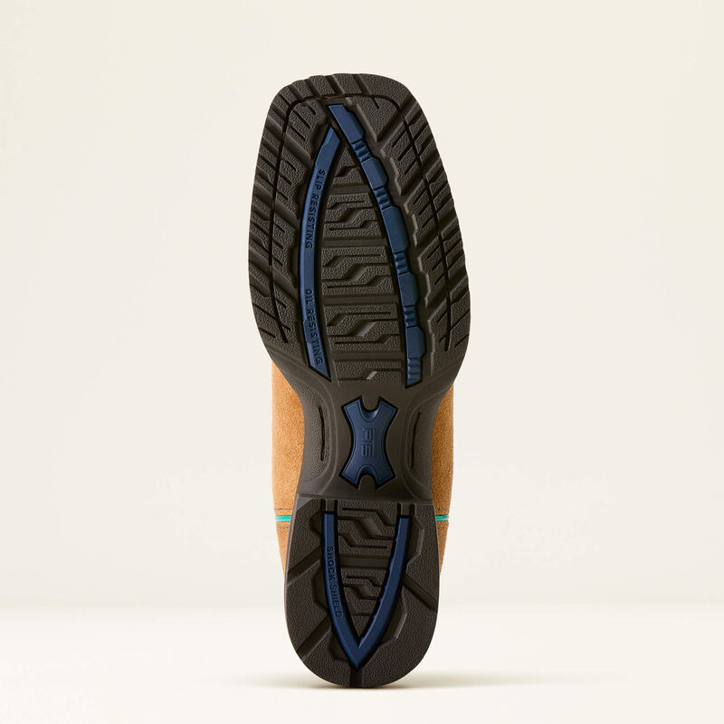 Ariat Hybrid Ranch Time Acorn Roughout / Teal
