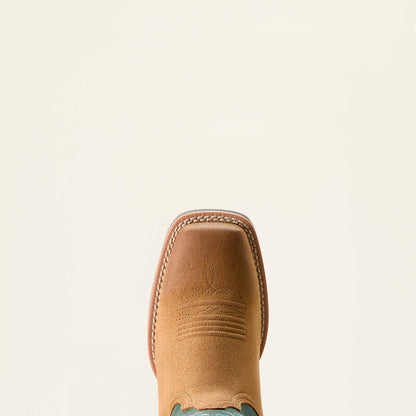 Ariat Hybrid Ranch Time Acorn Roughout / Teal