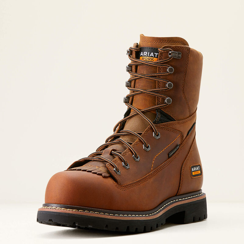 Ariat Longview Shock Shield 8" Brown Composite Toe Waterproof EH