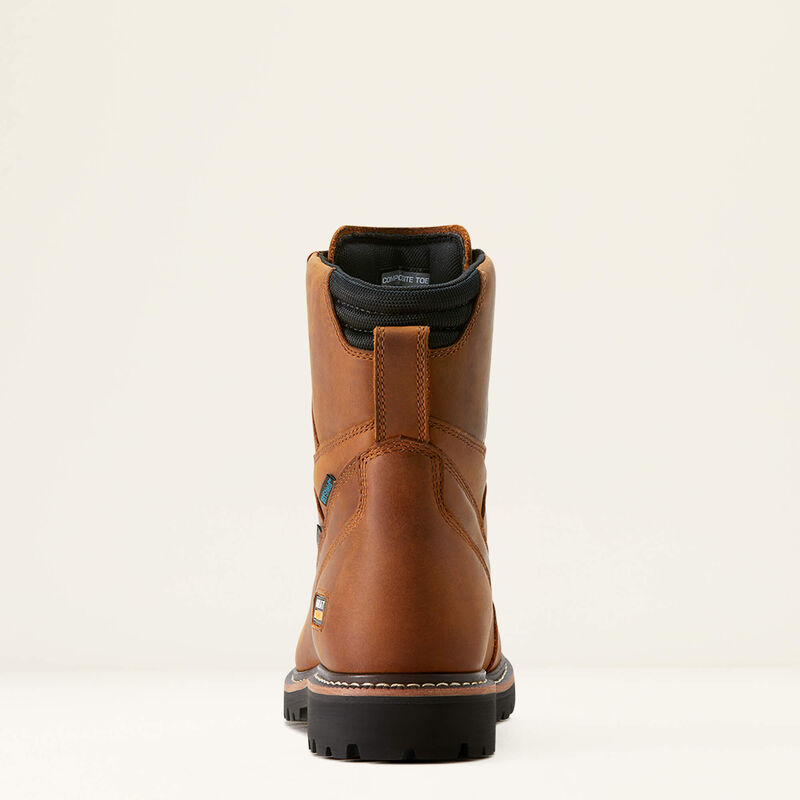Ariat Longview Shock Shield 8" Brown Composite Toe Waterproof EH