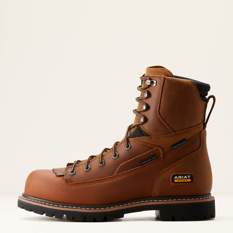 Ariat Longview Shock Shield 8" Brown Composite Toe Waterproof EH