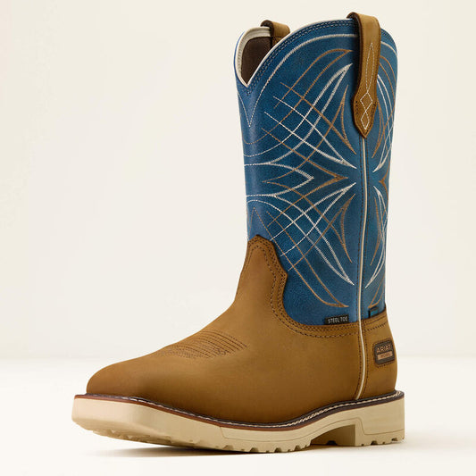 Ariat Activator Waterproof Steel Toe Work Boot Dusted Brown/Basin Blue