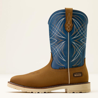 Ariat Activator Waterproof Steel Toe Work Boot Dusted Brown/Basin Blue