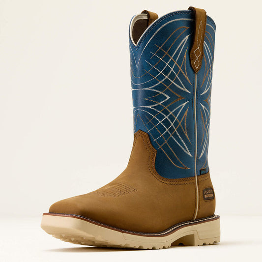 Ariat Activator Waterproof Work Boot Dusted Brown/Basin Blue