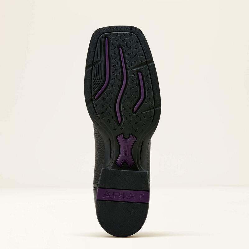 Ariat Round Up Wide Square Black Deertan