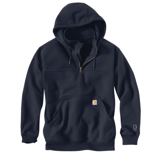 Carhartt Rain Defender Heavy Weight Quarter Zip Hoodie New Navy