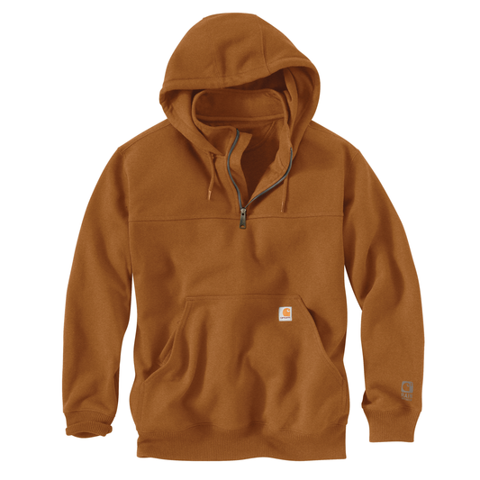 Carhartt Rain Defender Heavy Weight Quarter Zip Hoodie Fox Brown