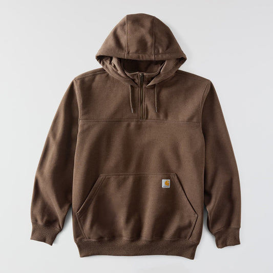 Carhartt Rain Defender Heavy Weight Quarter Zip Hoodie Dark Clove Heather