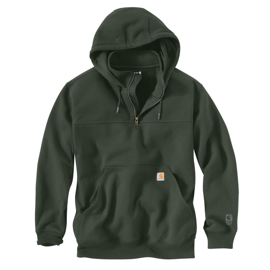 Carhartt Rain Defender Heavy Weight Quarter Zip Hoodie Forestry Green