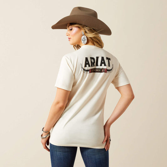 Ariat Bull Horns T-Shirt Natural