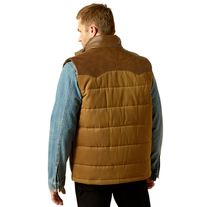 Ariat Western Quilted Vest Cub Khaki/Brown