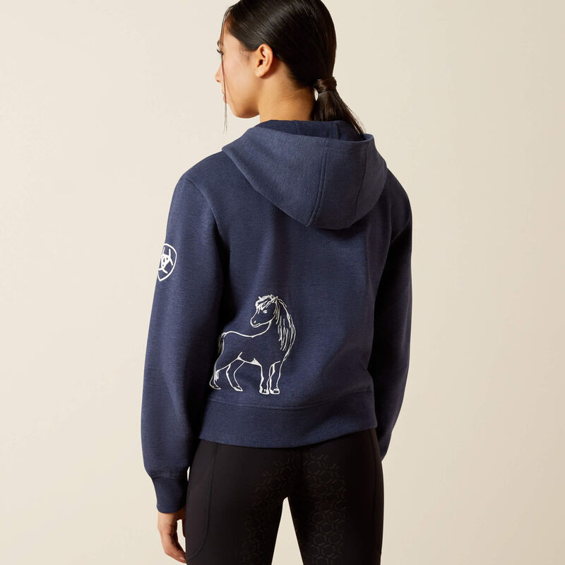Ariat Kids Spiffy Full Zip Navy Heather
