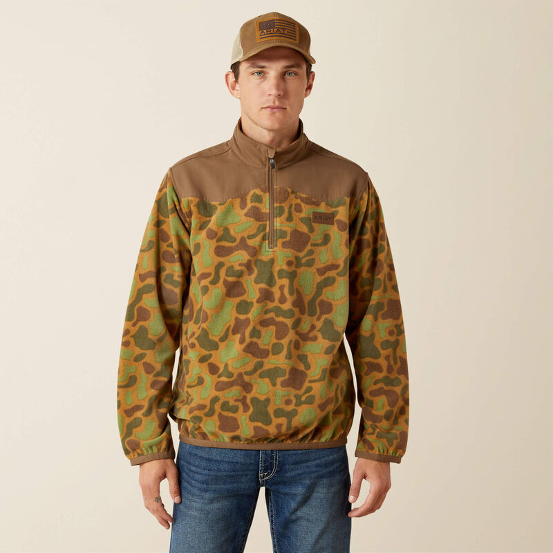 Ariat Basis Fleece Sweater Khaki Camo